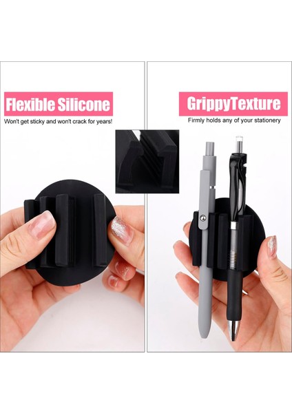 4 Adet Yapışkanlı Silikon Kalem Tutucu, Kalem Klips Seti Işaretleyici Tutucu (Yurt Dışından) modelleri