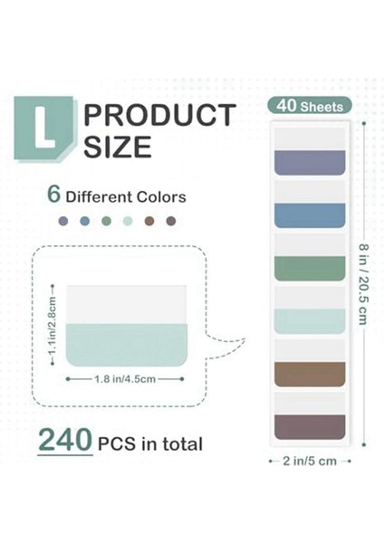 Yapışkanlı Dizin Kendinden Yapışkanlı Kitap Sekmeleri 1.8x1.1 Inç Defterler Içinfiles (Yurt Dışından) fiyatları