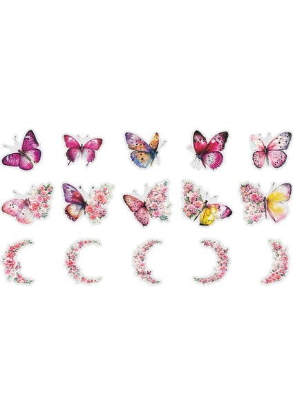 Defter Dekorasyon Malzemesi Menekşe Kelebek Çıkartmaları (Yurt Dışından) fırsatları