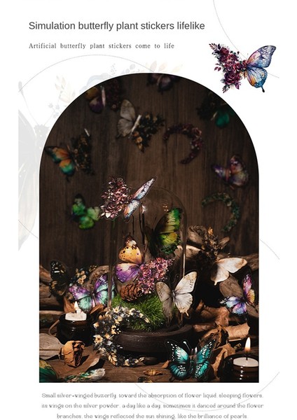 Defter Dekorasyon Malzemesi Kırmızı Ay Kelebek Çıkartması Çıkartmaları (Yurt Dışından) modelleri