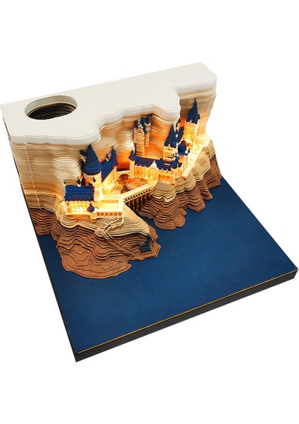 Castle 3D Not Defteri 2024 Takvim Not Defteri Blok Notlar Süslemeler (Yurt Dışından)