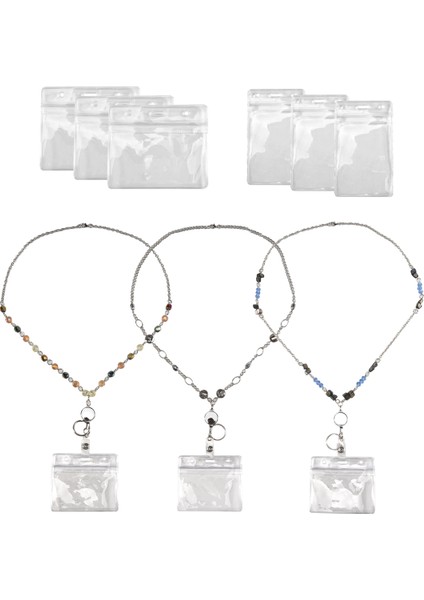 Kadınlar Için Isim Kartı Kimlik Tutuculu 3 Adet Rozet Makaralı Boyun Askısı (Yurt Dışından) fiyatları