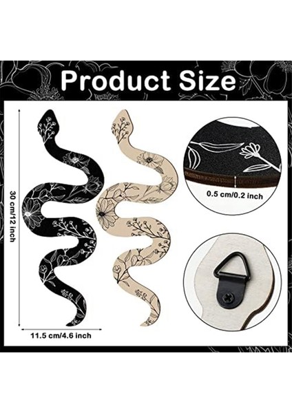 2'li Toprak Oda Duvar Dekoru Boho Sevimli Ahşap Yılan Dekoru (Yurt Dışından) fırsatları