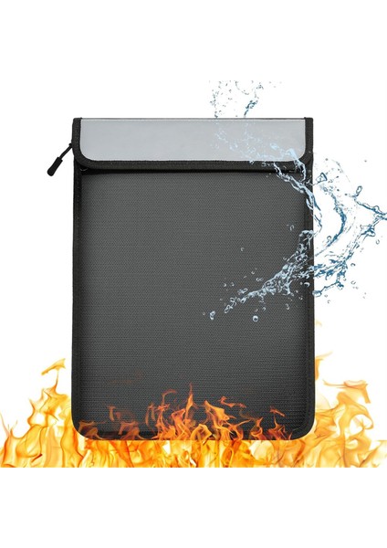 Yangına Dayanıklı Belge Çantası, 2 Cepli Su Geçirmez Belge Saklama Çantası (Yurt Dışından)
