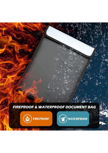 Yangına Dayanıklı Belge Çantası, 2 Cepli Su Geçirmez Belge Saklama Çantası (Yurt Dışından) fiyatları