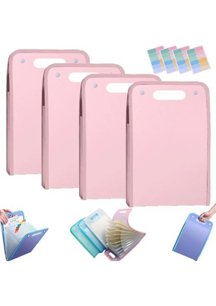 4 Adet Genişletilmiş Su Geçirmez Klasör, Dikey Dosya Yöneticisi D (Yurt Dışından)