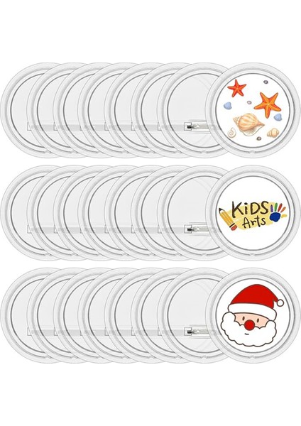 20 Adet Akrilik Düğme Pin Rozeti, Kendin Yap Projeleri Için 3 Inç (Yurt Dışından)