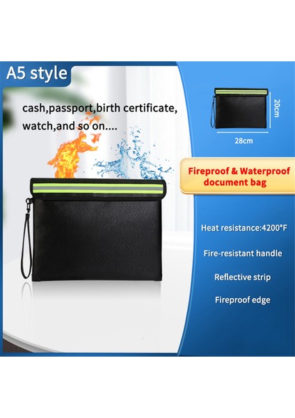 Yangına Dayanıklı Belge Çantası, Fermuarlı Yangına Dayanıklı Güvenli Kese (Yurt Dışından) fırsatları