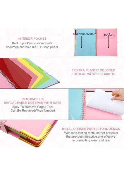 Yeniden Doldurulabilir Not Defteri Tükenmez Kalem Seti, 5 Ayırıcı B (Yurt Dışından) fırsatları