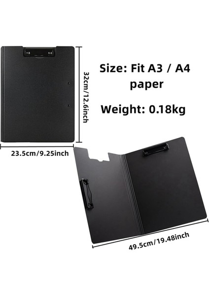 Çift Klipsli Pano Klasörü, 6'lı Paket A4 Katlanabilir Pano Klasörü Flip (Yurt Dışından) fiyatları