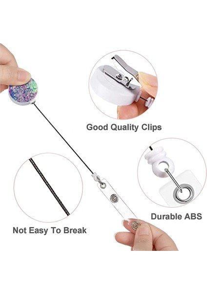 Ofis Çalışanı Için 10 Adet Geri Çekilebilir Rozet Tutucu Kimlik Adı Rozeti Makarası (Yurt Dışından) modelleri