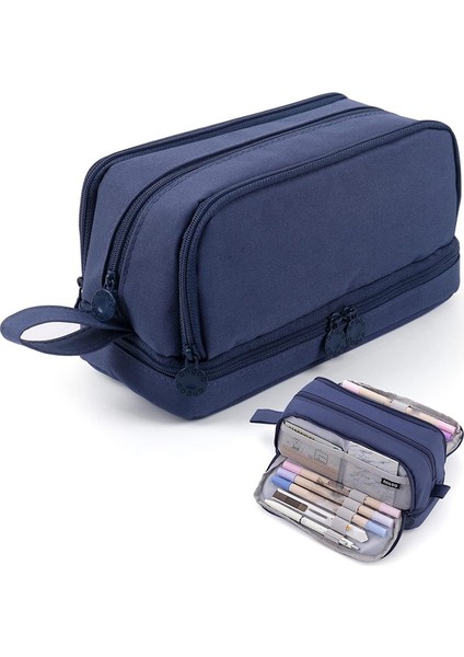 Büyük Kapasiteli Kalem Kutusu Kalem Kesesi Kalem Çantası, Lacivert (Yurt Dışından) fiyatları