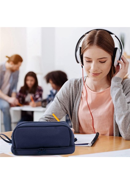 Büyük Kapasiteli Kalem Kutusu Kalem Kesesi Kalem Çantası, Lacivert (Yurt Dışından) modelleri