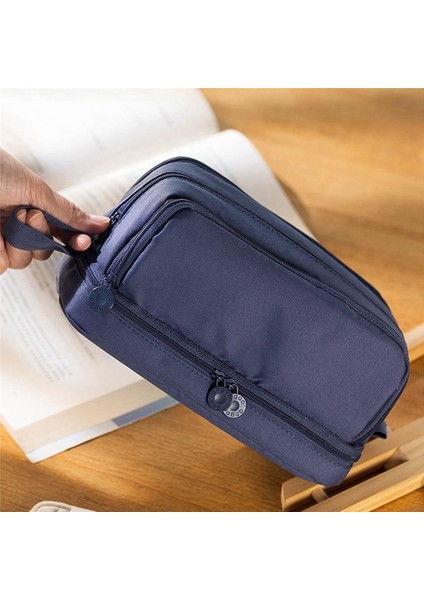 Büyük Kapasiteli Kalem Kutusu Kalem Kesesi Kalem Çantası, Lacivert (Yurt Dışından) indirimleri