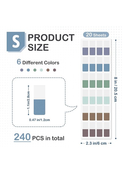 Yapışkanlı Dizin Kendinden Yapışkanlı Kitap Sekmeleri 0,47X1,1 Inç Defterler Içinfiles (Yurt Dışından) fiyatları