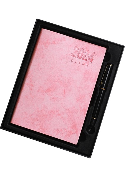 2024 A5 Haftalık Görüntüleme Günlüğü Pembe Için Tam Yıllık Planlayıcı (Yurt Dışından)