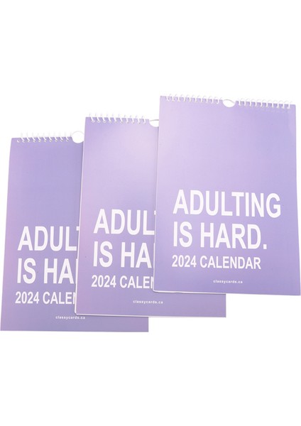 Yetişkinlik Zordur 2024 Takvimi, Aylık Ilham Verici Duvar Takvimi (Yurt Dışından)