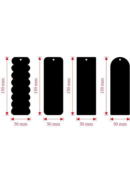 4 Stil Gökkuşağı Rengi Çizik Ayraç El Sanatları Kitleri (Yurt Dışından)