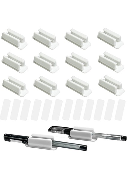 Kalem Tutucu Taşınabilir Kalem Tutucu Işaretleyici Tutucu Montaj Klipsi, Beyaz (Yurt Dışından) indirimleri