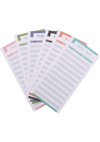 60 Parça Gider Takip Sayfaları Bütçe Takipçisi Kağıdı Bütçeye Uygun (Yurt Dışından)