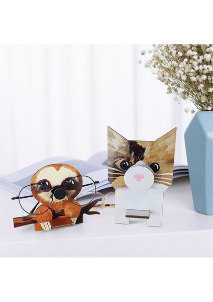 2 Adet Ahşap Puzzle Gözlük Tutucu Hayvan Güneş Gözlüğü Sergileme Standı, A (Yurt Dışından) fiyatları