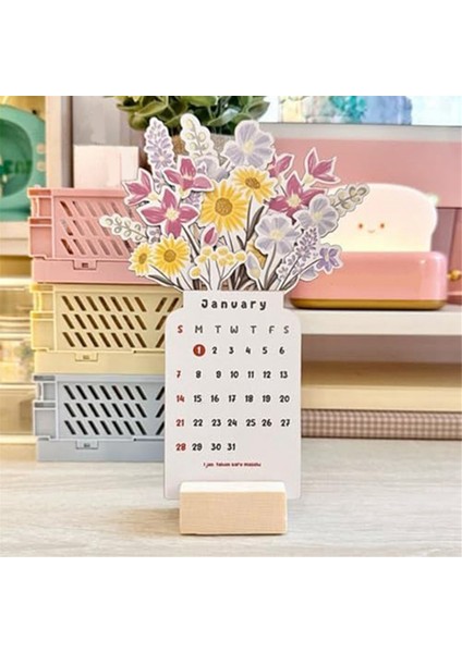 2024 Çiçek Masa Takvimi, Çiçek Küçük Masa Takvimi, Vazo Şeklinde (Yurt Dışından) fiyatları