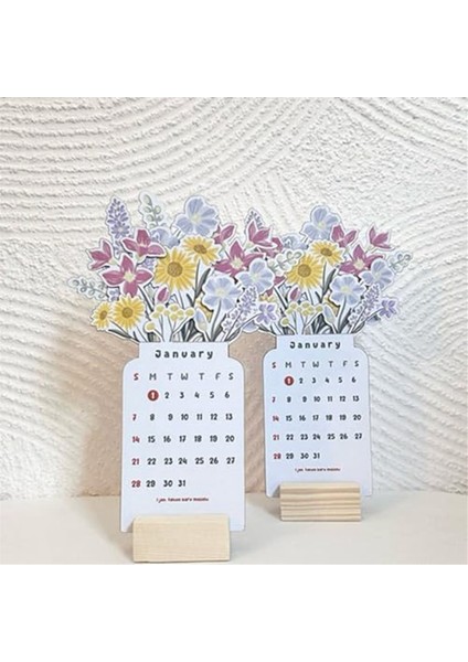 2024 Çiçek Masa Takvimi, Çiçek Küçük Masa Takvimi, Vazo Şeklinde (Yurt Dışından) fırsatları