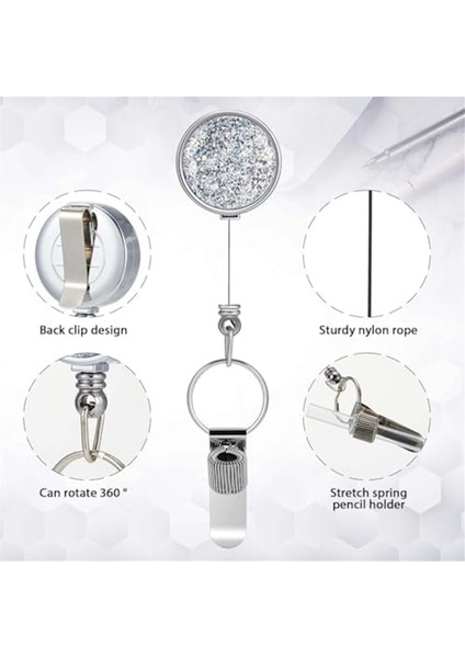 Geri Çekilebilir Kalem Tutucu 25.6 Inç Geri Çekilebilir Kalem Makarası Anahtarlık (Yurt Dışından) fiyatları