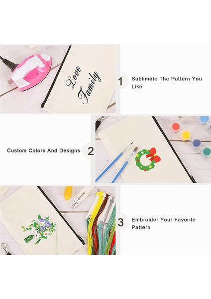 10 Adet Süblimasyon Boş Kalem Kutusu Boş Dıy El Sanatları Çantaları (Yurt Dışından) fiyatları