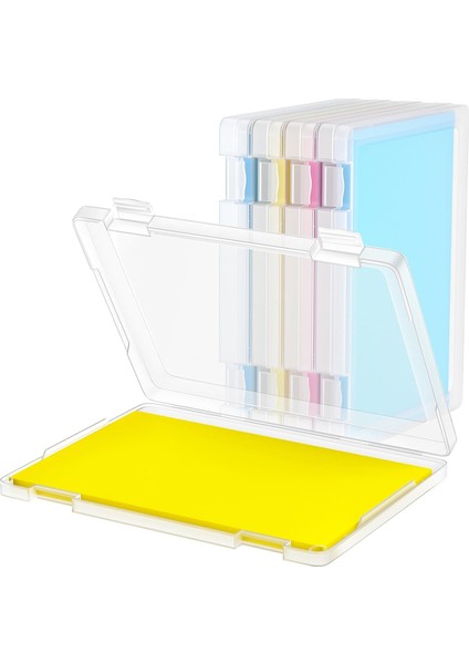 4 Paket A4 Dosya Kutusu Kağıt Depolama Rafı Belge Koruyucu (Yurt Dışından)