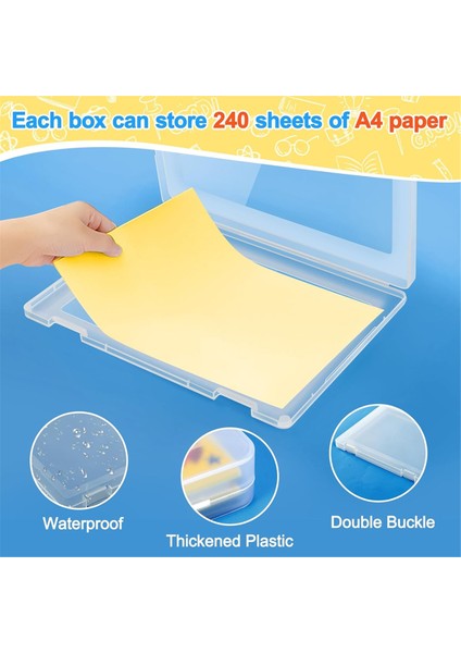 4 Paket A4 Dosya Kutusu Kağıt Depolama Rafı Belge Koruyucu (Yurt Dışından) fiyatları
