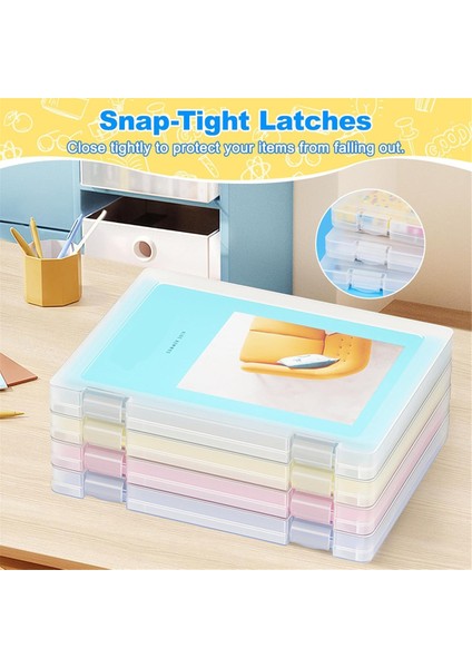 4 Paket A4 Dosya Kutusu Kağıt Depolama Rafı Belge Koruyucu (Yurt Dışından) fırsatları