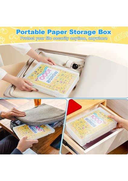 4 Paket A4 Dosya Kutusu Kağıt Depolama Rafı Belge Koruyucu (Yurt Dışından) indirimleri