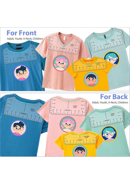 9 Adet Vinil Hizalama Için Tişört Cetvel Kılavuzu (Yurt Dışından) modelleri