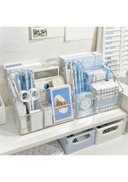 Masa Için Şeffaf Kalem Düzenleyici, Plastik Ofis Malzemesi B (Yurt Dışından) indirimleri