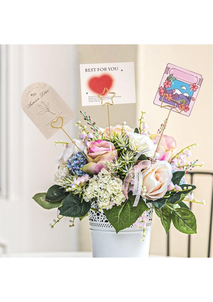 30 Adet Altın Çiçek Kartlık Çubukları, Yay, Kalp, Yıldız (Yurt Dışından) fırsatları