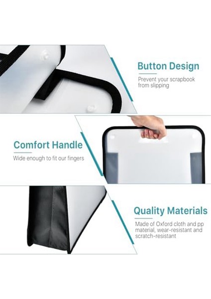 5 Adet Scrapbook Kağıdı Saklama Düzenleyicisi, 12X12 Sayfalar Için, Saplı (Yurt Dışından) fırsatları