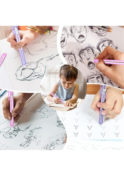 12 Paket Geri Çekilebilir Mekanik Silgi Kalemler, Okul Ev Ofis A (Yurt Dışından) fırsatları