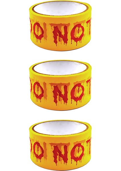 Cadılar Bayramı Süslemeleri Dikkat Bandı, Girmeyin Dikkat Bandı 3 Adet (Yurt Dışından)