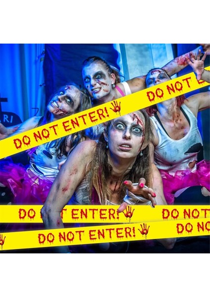 Cadılar Bayramı Süslemeleri Dikkat Bandı, Girmeyin Dikkat Bandı 3 Adet (Yurt Dışından) fırsatları