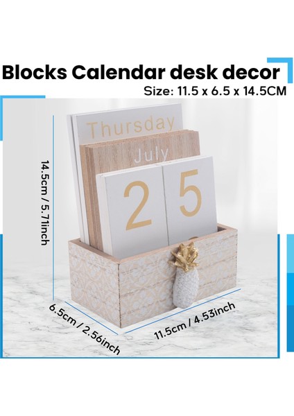 Ahşap Flip Masa Blokları Takvimi, Ev/ofis Için, 11.5X6.5X14.5CM, C (Yurt Dışından) fırsatları