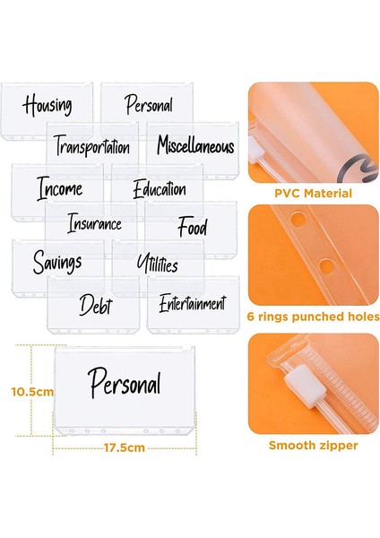 25 Adet A6 Pu Deri Bütçe Klasör Seti, Klasör Kapağı Planlayıcı Kırmızı (Yurt Dışından) modelleri