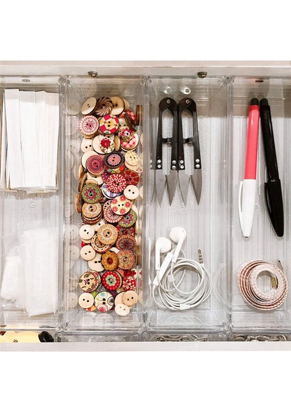 10 Paket 12 x 3 x 2 Inç Şeffaf Çekmece Düzenleyici Tepsi, Mutfak Için (Yurt Dışından) indirimleri