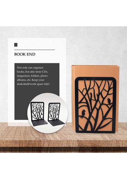 Kitap Ayraçları, Raflar, Dekor Okul, Ev Veya Ofis (Siyah, 1 Çift) (Yurt Dışından) indirimleri