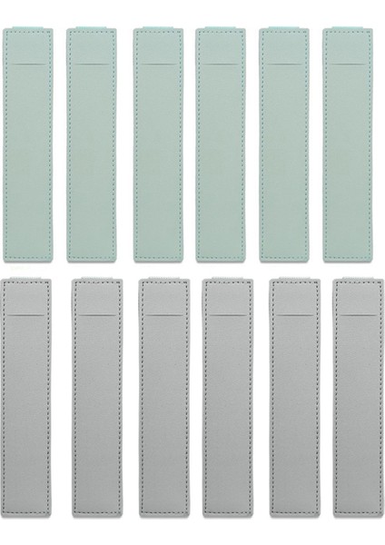 12 Adet Elastik Bant Kalem Tutucu, Günlük Kalem Tutucu Deri Kalem Kutusu (Yurt Dışından)