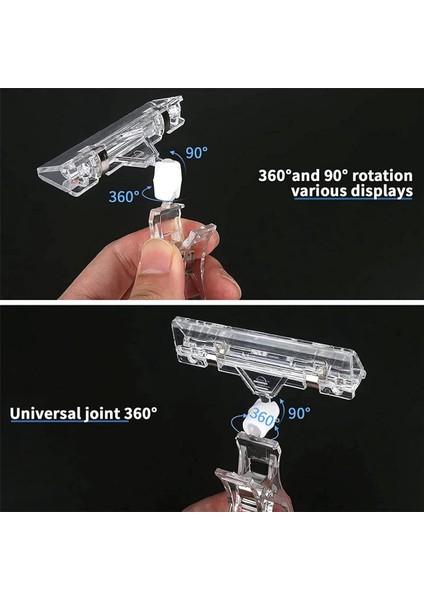 30 Adet Etiket Tutucu Işaret Klipsi, Plastik Şeffaf Döndürülebilir Işaret Klipsleri (Yurt Dışından) modelleri