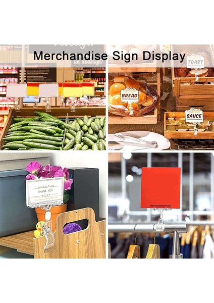 30 Adet Etiket Tutucu Işaret Klipsi, Plastik Şeffaf Döndürülebilir Işaret Klipsleri (Yurt Dışından) fırsatları