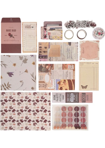 Estetik Scrapbook Seti, Junk Journal Seti (Kakao Kekleri) (Yurt Dışından) fiyatları