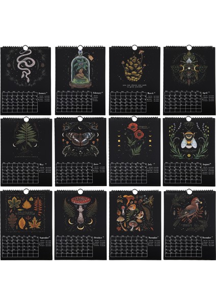 Karanlık Orman Ay Takvimi 2025 Resimli Duvar Sarkıtı (Yurt Dışından) fiyatları
