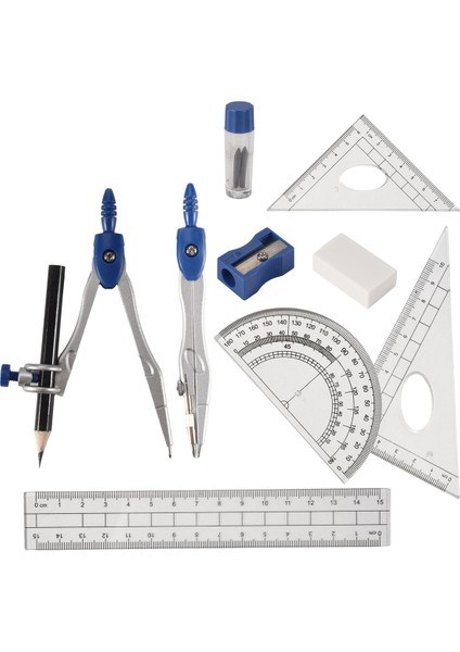 10 Parça Matematik Geometri Seti Öğrenci Çizim Malzemeleri (Yurt Dışından) fiyatları
